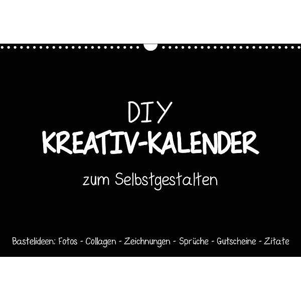 Bastelkalender: DIY Kreativ-Kalender -schwarz- (Wandkalender 2021 DIN A3 quer), Michael Speer