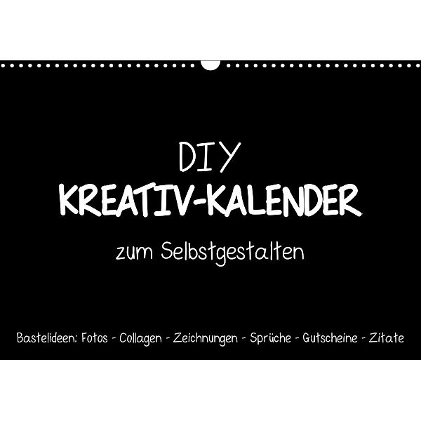 Bastelkalender: DIY Kreativ-Kalender -schwarz- (Wandkalender 2023 DIN A3 quer), Michael Speer