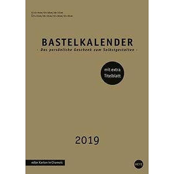 Bastelkalender gold DIN A4 2019