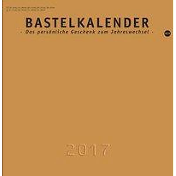 Bastelkalender gold groß 2017