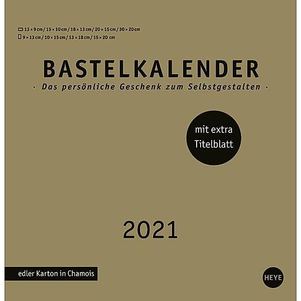 Bastelkalender gold groß 2021