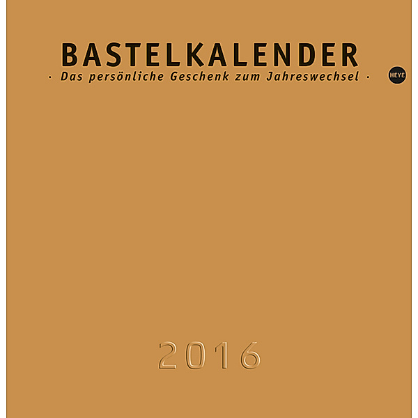 Bastelkalender gold klein 2016