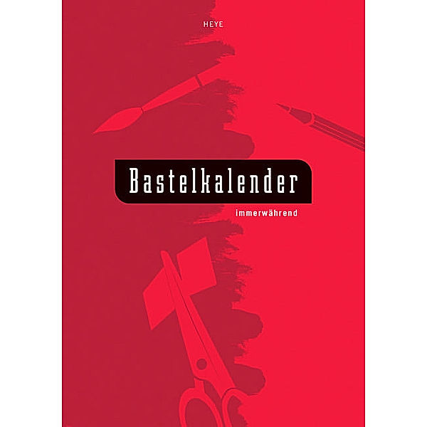 Bastelkalender, rot (schwarz mit rotem Deckbl.) (30 x 21 cm)