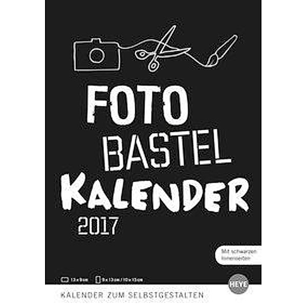 Bastelkalender schwarz A5 2017