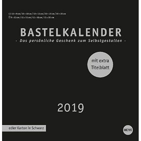 Bastelkalender schwarz groß 2019