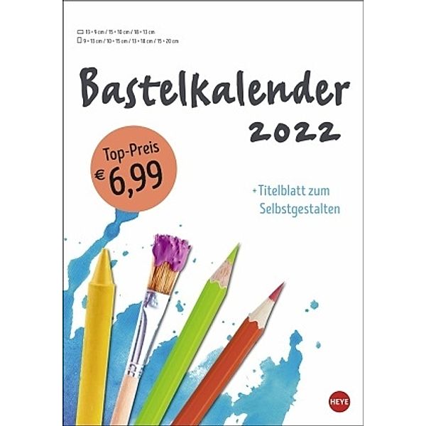 Bastelkalender weiss A4 2022