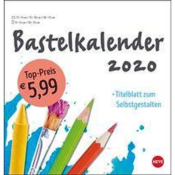 Bastelkalender weiß mittel 2020