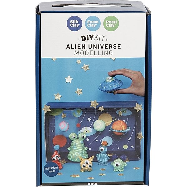 Bastelset Alien-Welt Modellieren mit Foam Clay®, Silk Clay® und Pearl Clay®