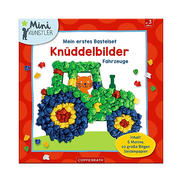 COPPENRATH VERLAG Bastelset Knüddelbilder MINI KÜNSTLER - FAHRZEUGE (23x23)