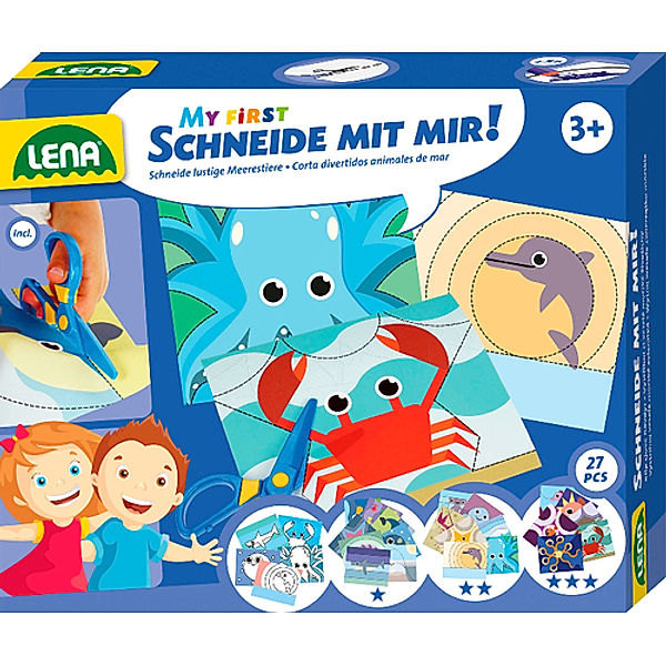 LENA® Bastelset MEERESTIERE – Schneide mit mir