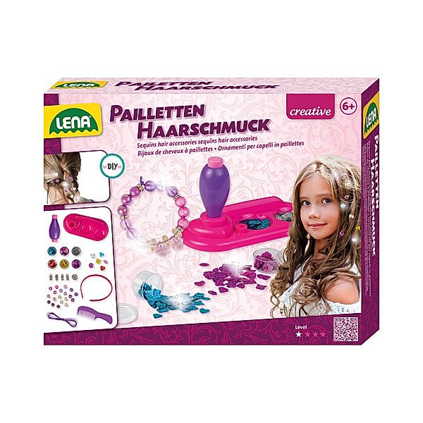 LENA® Bastelset PAILLETTEN HAARSCHMUCK (240x50x190)