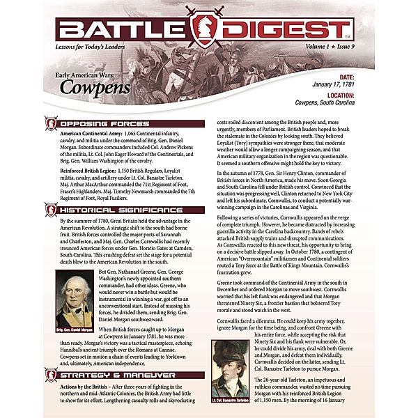 Battle Digest: Cowpens / Battle Digest