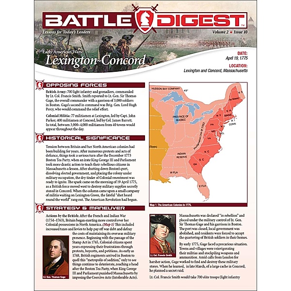 Battle Digest: Lexington-Concord / Battle Digest, Christopher J. Petty