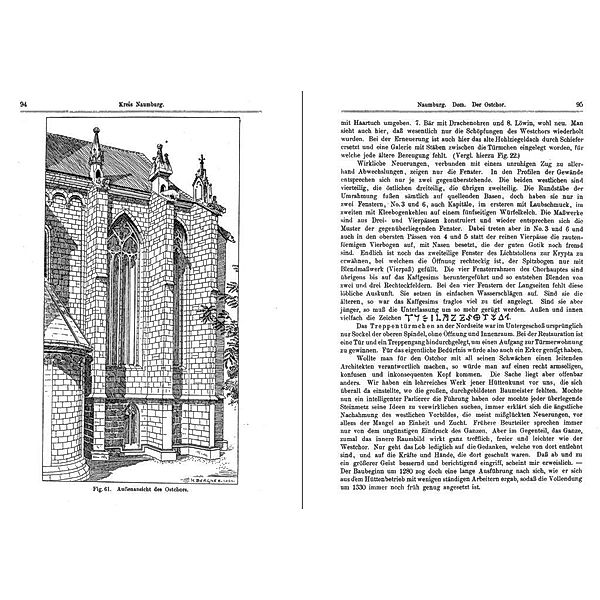 Bau- und Kunstdenkmäler der Stadt NAUMBURG 1903, m Karte, Heinrich Bergner