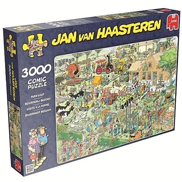 Bauernhofbesuch (Puzzle), 3000 Teile, Jan Van Haasteren