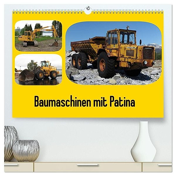 Baumaschinen mit Patina (hochwertiger Premium Wandkalender 2024 DIN A2 quer), Kunstdruck in Hochglanz, Thomas Morper