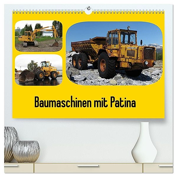 Baumaschinen mit Patina (hochwertiger Premium Wandkalender 2025 DIN A2 quer), Kunstdruck in Hochglanz, Calvendo, Thomas Morper