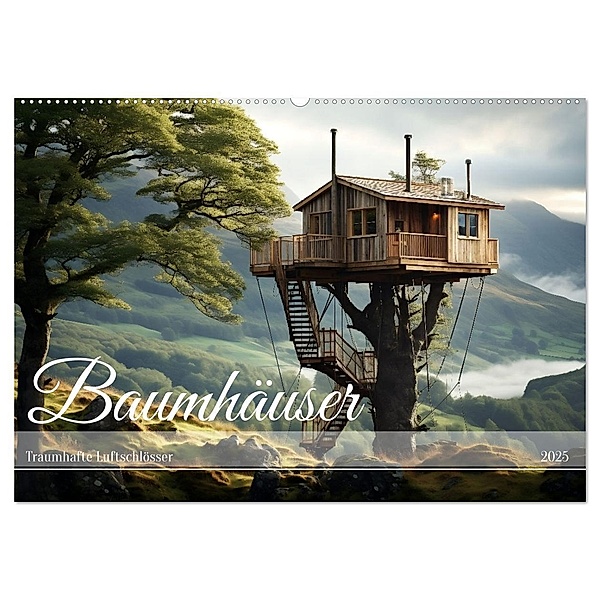 Baumhäuser - Traumhafte Luftschlösser (Wandkalender 2025 DIN A2 quer), CALVENDO Monatskalender, Calvendo, Daniela Tapper