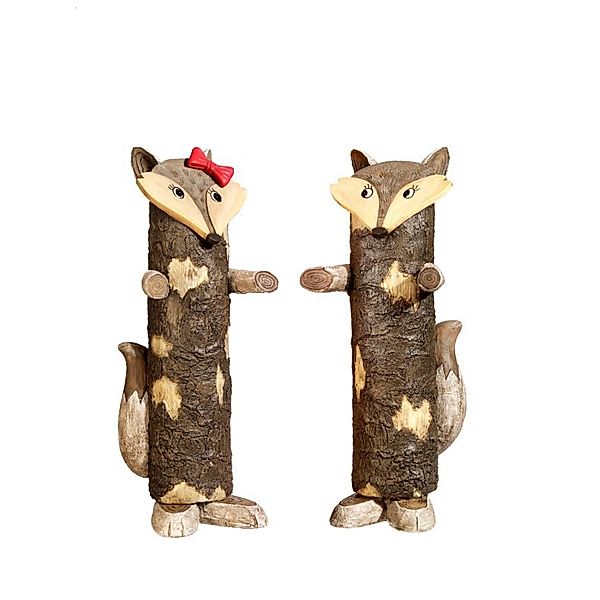 Baumstammfiguren Fuchs, 2er-Set