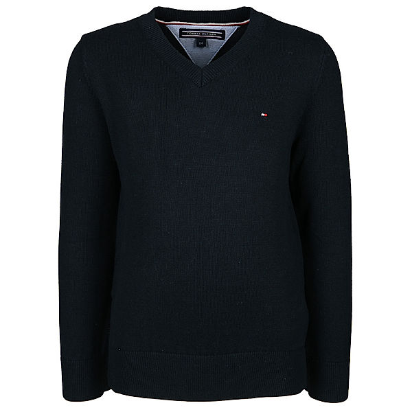 TOMMY HILFIGER Baumwoll-Pullover BOYS BASIC in dunkelblau