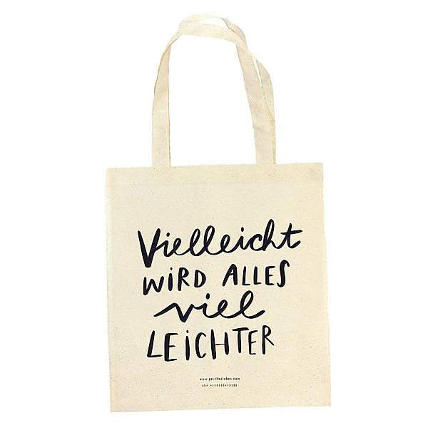 Baumwolltasche Vielleicht wird alles viel leichter, Katharina Bacher