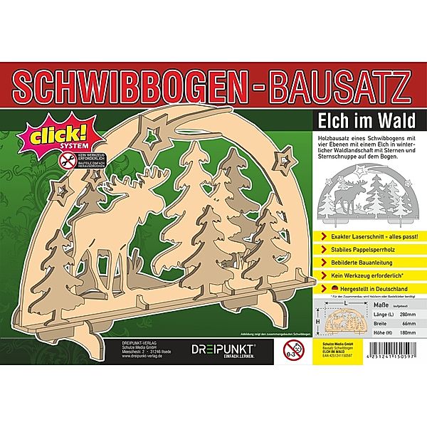 Dreipunkt Verlag, Schulze Media Bausatz Schwibbogen 'Elch im Wald'