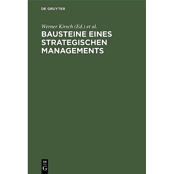 Bausteine eines Strategischen Managements