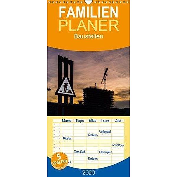 Baustellen - Familienplaner hoch (Wandkalender 2020 , 21 cm x 45 cm, hoch), Enrico Caccia