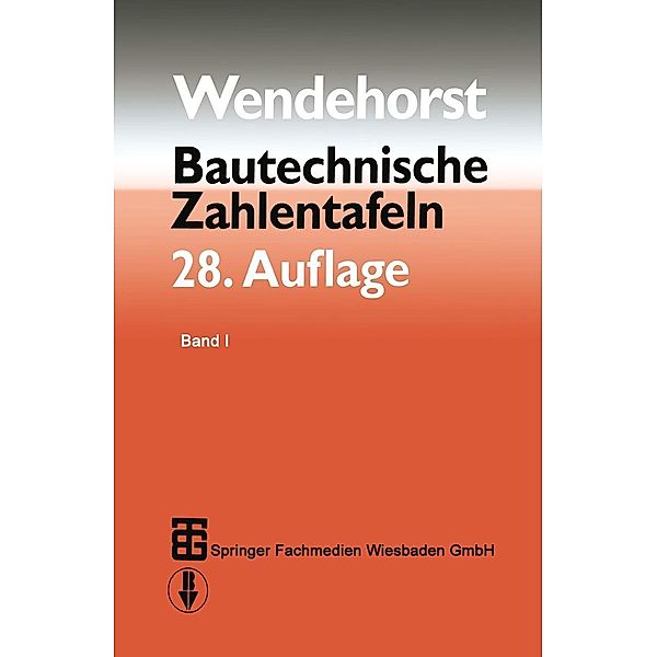 Bautechnische Zahlentafeln, Wendehorst