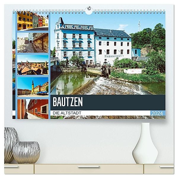 Bautzen Die Altstadt (hochwertiger Premium Wandkalender 2024 DIN A2 quer), Kunstdruck in Hochglanz, Dirk Meutzner