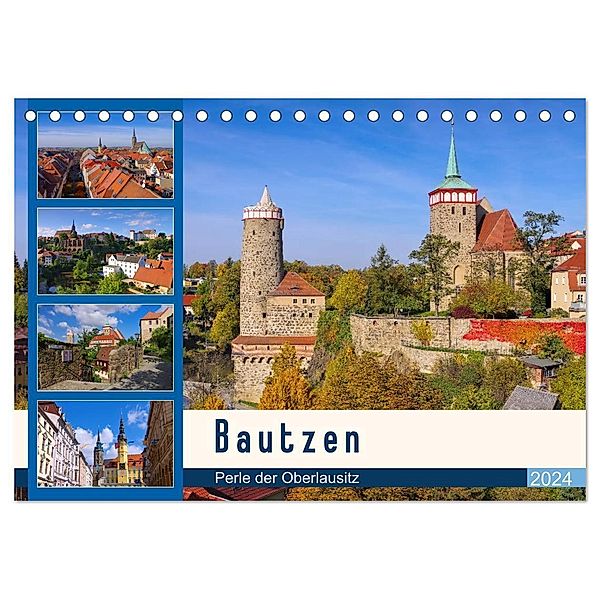 Bautzen - Perle der Oberlausitz (Tischkalender 2024 DIN A5 quer), CALVENDO Monatskalender, LianeM