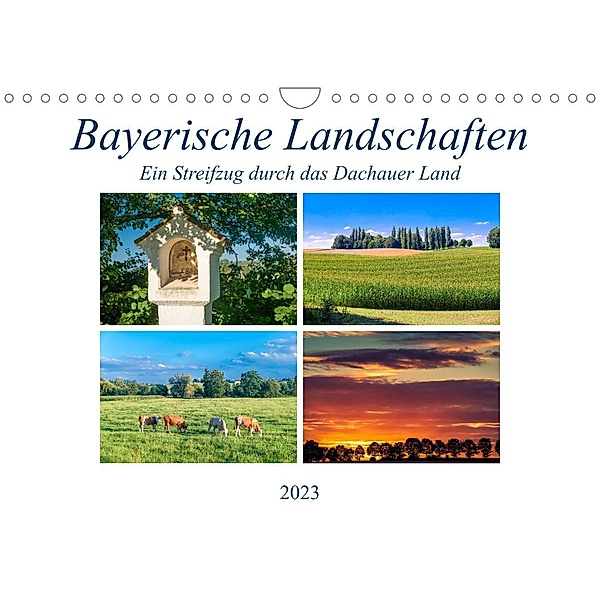 Bayerische Landschaften - Ein Streifzug durch das Dachauer Land (Wandkalender 2023 DIN A4 quer), Jürgen Klust / www.foto-jk.de