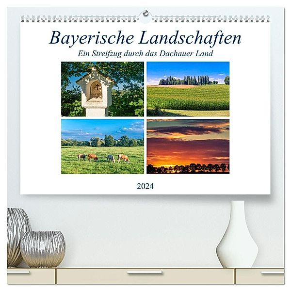 Bayerische Landschaften - Ein Streifzug durch das Dachauer Land (hochwertiger Premium Wandkalender 2024 DIN A2 quer), Kunstdruck in Hochglanz, Jürgen Klust / www.foto-jk.de