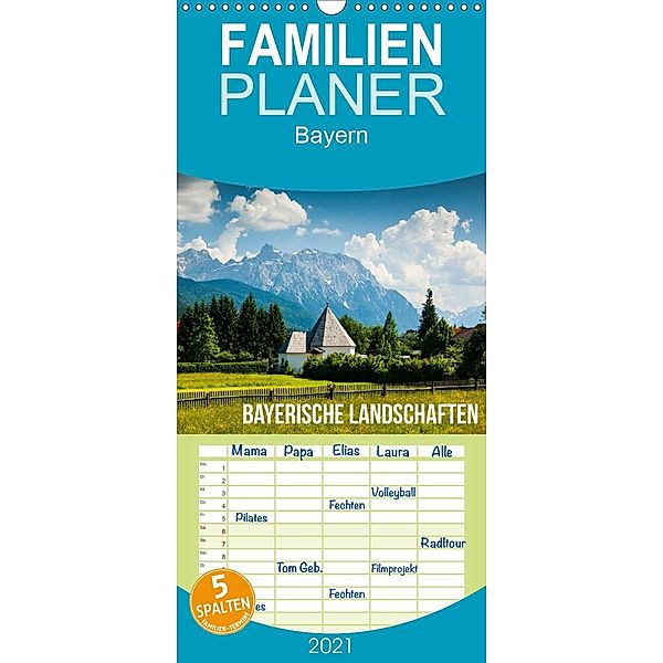 Bayerische Landschaften - Familienplaner hoch (Wandkalender 2021 , 21 cm x 45 cm, hoch), Mikolaj Gospodarek