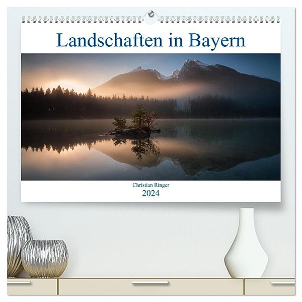 Bayerische Landschaften (hochwertiger Premium Wandkalender 2024 DIN A2 quer), Kunstdruck in Hochglanz, Christian Ringer