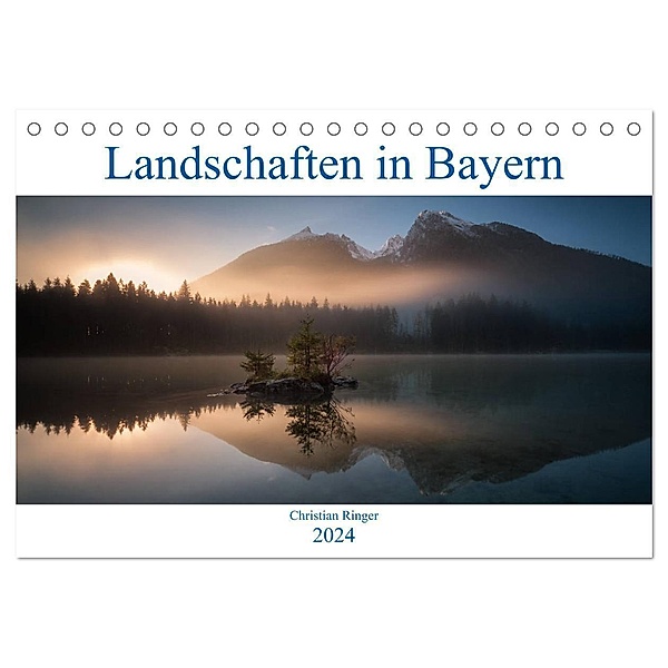 Bayerische Landschaften (Tischkalender 2024 DIN A5 quer), CALVENDO Monatskalender, Christian Ringer