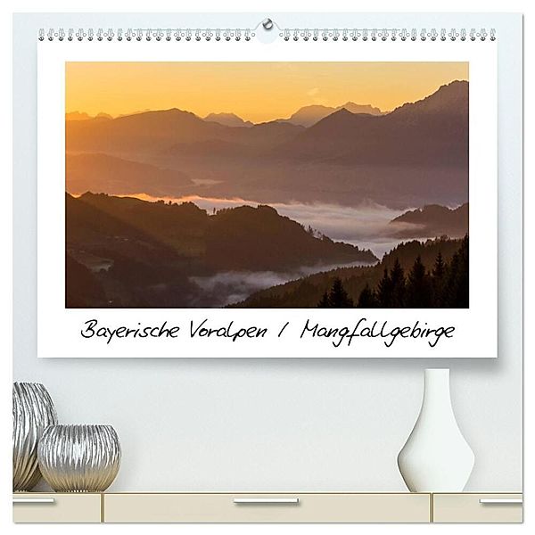 Bayerische Voralpen / Mangfallgebirge (hochwertiger Premium Wandkalender 2024 DIN A2 quer), Kunstdruck in Hochglanz, Marcel Wenk