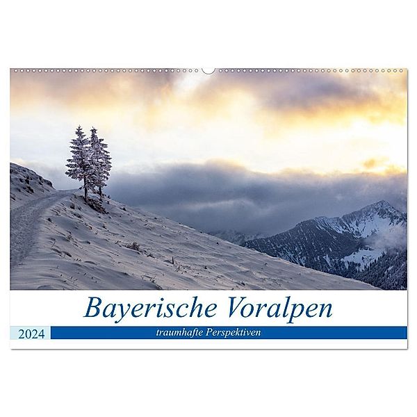 Bayerische Voralpen - traumhafte Perspektiven (Wandkalender 2024 DIN A2 quer), CALVENDO Monatskalender, Thomas Rosier (Videografic)