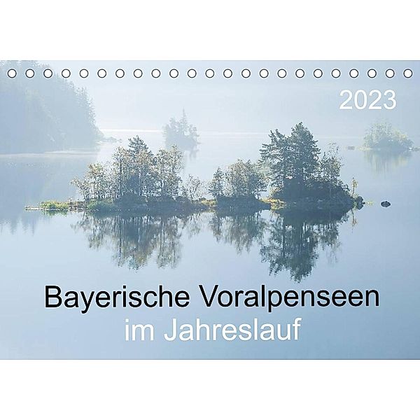 Bayerische Voralpenseen im Jahreslauf (Tischkalender 2023 DIN A5 quer), Norbert maier