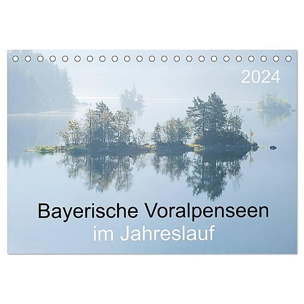 Bayerische Voralpenseen im Jahreslauf (Tischkalender 2024 DIN A5 quer), CALVENDO Monatskalender, Norbert maier