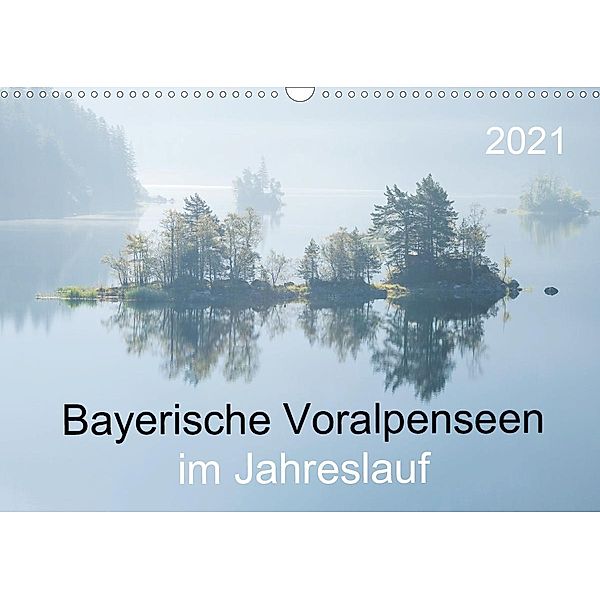 Bayerische Voralpenseen im Jahreslauf (Wandkalender 2021 DIN A3 quer), Norbert Maier