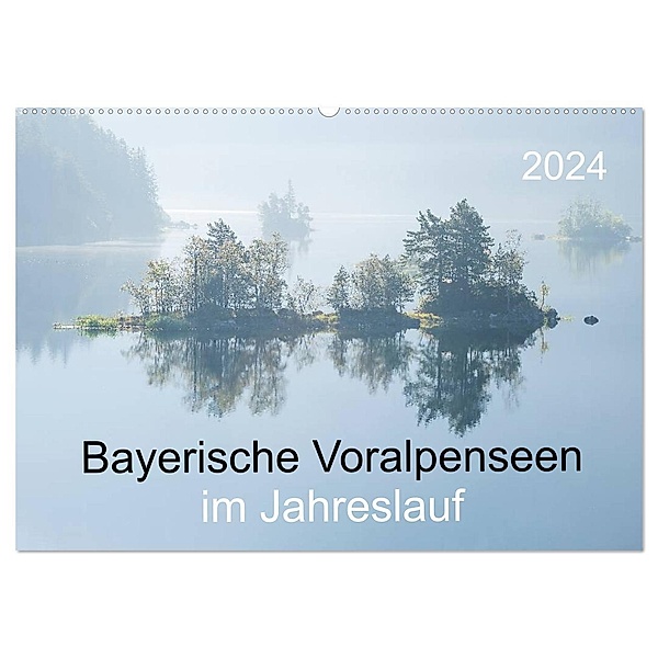 Bayerische Voralpenseen im Jahreslauf (Wandkalender 2024 DIN A2 quer), CALVENDO Monatskalender, Norbert Maier
