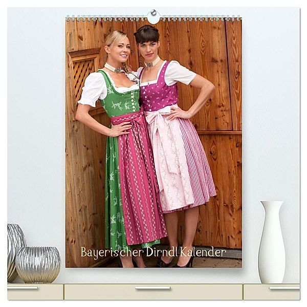 Bayerischer Dirndlkalender (hochwertiger Premium Wandkalender 2024 DIN A2 hoch), Kunstdruck in Hochglanz, STphotography
