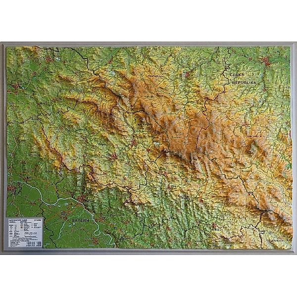 Bayerischer Wald Reliefkarte klein 1:275.000, André Markgraf, Mario Engelhardt