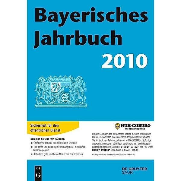 Bayerisches Jahrbuch 89. Jg. (2010), Saur K.G. Verlag GmbH