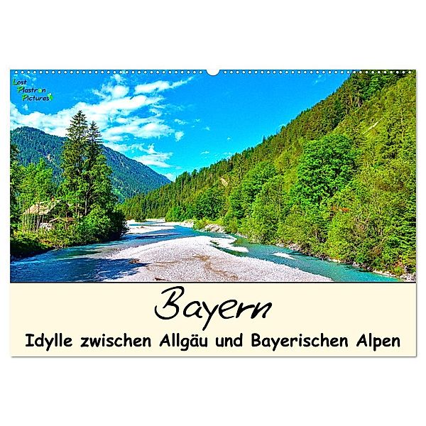 Bayern - Idylle zwischen Allgäu und Bayerischen Alpen (Wandkalender 2025 DIN A2 quer), CALVENDO Monatskalender, Calvendo, Lost Plastron Pictures