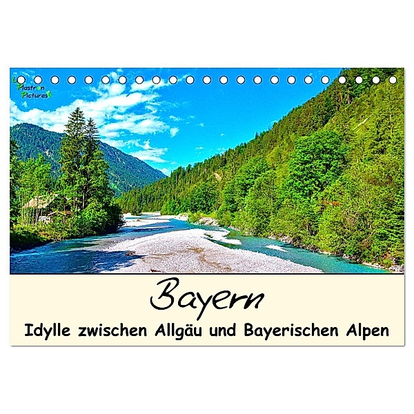 Bayern - Idylle zwischen Allgäu und Bayerischen Alpen (Tischkalender 2025 DIN A5 quer), CALVENDO Monatskalender, Calvendo, Lost Plastron Pictures