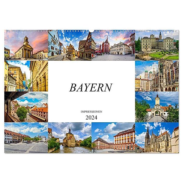 Bayern Impressionen (Wandkalender 2024 DIN A2 quer), CALVENDO Monatskalender, Dirk Meutzner