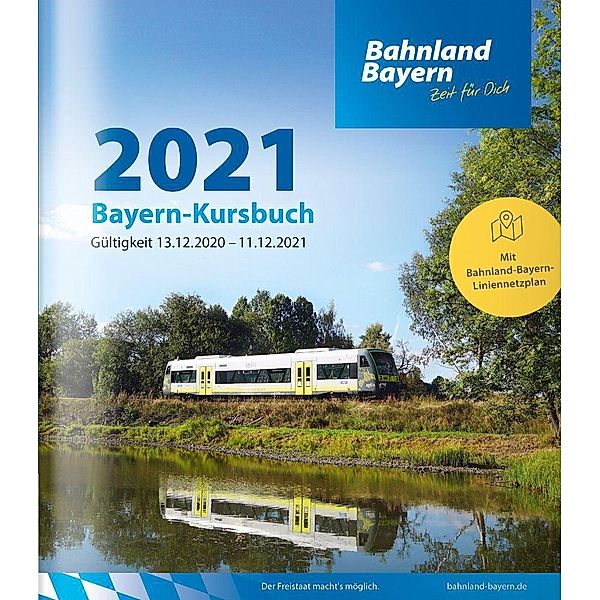 Bayern-Kursbuch 2021, m. Karte