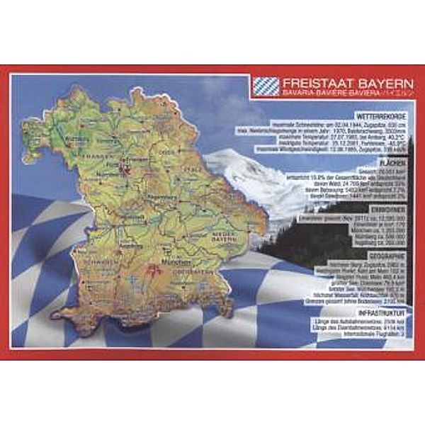 Bayern, Reliefpostkarte. Bavaria, André Markgraf, Mario Engelhardt